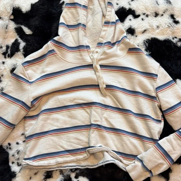 Billabong Multicolor cropped Striped Hoodie - Picture 1 of 4